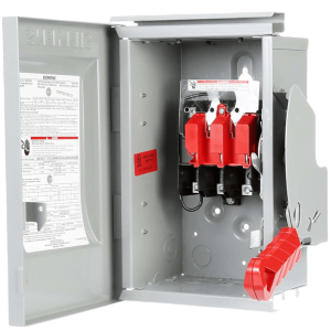 Interruptor de Seguridad HNF363, 600Vca, 3 polos, 100 Amp, sin portafusibles, Nema 1.