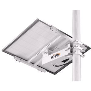 Soporte Montaje para Panel Solar WI-BRKP133 para Postes / Estructura Galvanizada SGCC 2 mm / Ajuste Ángulo 0-75° / Compatible Postes Redondos 76-133 mm y Cuadrados 50-130 mm / Paneles hasta 900 mm Ancho y 35 mm Grosor / Resistente Corrosi&oacut