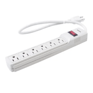 Multicontacto con Supresor de Picos 450 Joules, Voltaje de Entrada: 127 Vca NEMA 5-15P, Con 6 Salidas NEMA 5-15R.