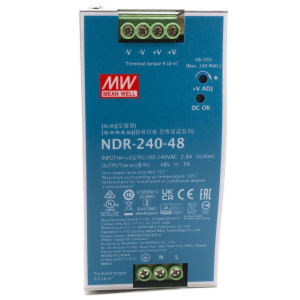 Fuente de Poder Industrial / 240 Watts / Salida 48 VCD / 5 Amp / Montaje Riel Din