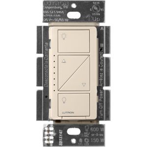 (Caseta Wireless) Atenuador, aumenta/disminuye intensidad de Iluminación, requiere cable neutro. 250W LED /1000 INC/HAL