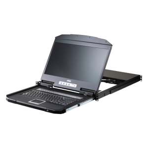 Switch KVM LCD 16 Puertos | Monitor 18.5" LED 1366x768 | Control 256 Computadoras | USB-PS/2 Dual Interface | Touchpad Integrado | Rack 1U