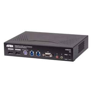 Extensor KVM over IP Dual Display 5K DisplayPort | Transmisión Sin Pérdidas Cero Latencia | Resolución 5120x2880 @ 30Hz | Dual SFP+ 10Gbps hasta 10 km | Redundancia de Energía y Red | Encriptación AES-256 | Gestió