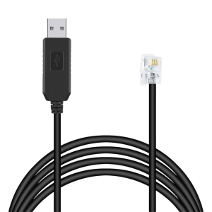 Cable Serial / RJ-9 a USB / 200 cm (6.6 ft) / Negro / Conectores USB A y RJ9