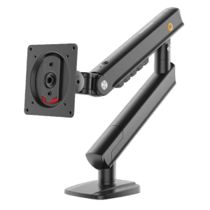 Brazo Ergonómico para Monitor / Soporte 17"-32" / Carga 2-7 kg / Ajuste de Tensión / Rotación ±90° / Instalación Abrazadera o Pasacables