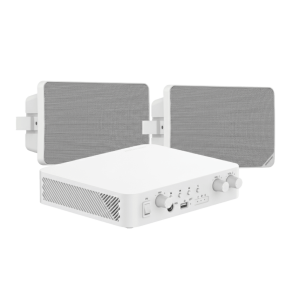 Kit de Audio | 70/100V | 2 Altavoces de pared | Bluetooth | Color Blanco | Hik-Connect