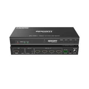 Videowall 4K 1x4 | HDMI & USB-C | 8 Modos de Visualización | Audio Óptico/Analógico | Control RS-232/IR | Plug & Play