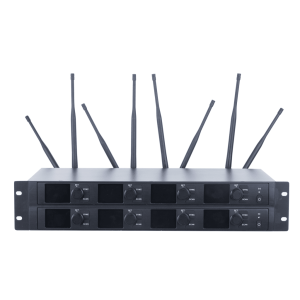 Receptor Inalámbrico | 8 Canales | Transmisión Digital U-Band 540-690 MHz | Modulación PI/4-DQPSK | Pantalla TFT-LCD 2.2" | Salida Balanceada y Desbalanceada | Encripción de Audio | Escaneo de Frecuencia