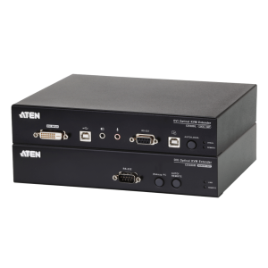 Extensor KVM DVI | Transmisión por Fibra Óptica | Distancia hasta 600 m | Resolución 1920x1200 a 60 Hz | Señales RS-232 y USB