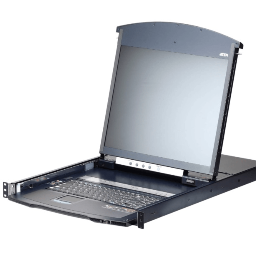 CONSOLA LCD DUAL RAIL CON SWITCH KVM POR IP INTEGRADO MULTI-INTERFAZ | CAT 5 DE 8 PUERTOS DE 1 CONSOLA LOCAL Y 1 CONSOLA REMOTA