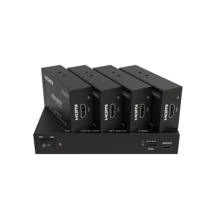 Splitter Extensor 1x4 | 4K@60Hz a 60m | 4K@30Hz a 70m | Cable Cat6 | EDID | HDCP 2.2 | Salida Loop