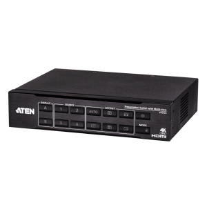 Switch HDMI de Presentación 4x2 True 4K / Multi View / 4 HDMI Entradas / 2 HDMI Salidas / Escalador 4K Integrado / Control RS-232, IR, Telnet, Web GUI / Montaje en Rack / Modo de Espera para Ahorro de Energía