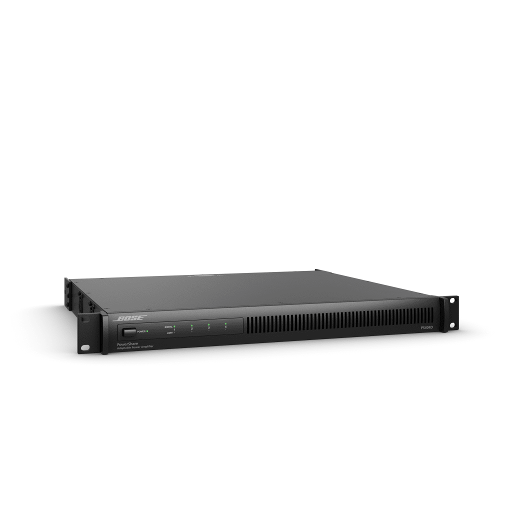 Amplificador de Audio PowerShare | 4x100w | Potencia Adaptable | 4 Canales Dante | Alta y Baja Impedancia