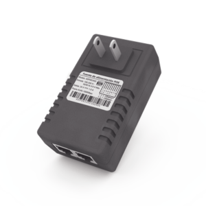 Adaptador de pared / Inyector PoE / 48 Vcc / 0.5 A / Controlado por chip IC / Protección contra OV, OC, SC, UV/ Fácil de instalar