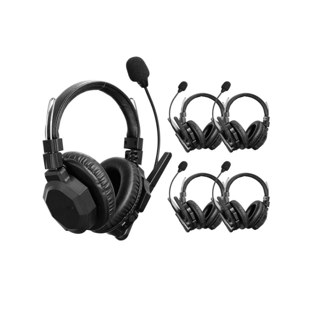 Intercomunicador Inal?mbrico Binaural / Cancelaci?n de Ruido IA / Rango 500 m (1640 ft) / Bluetooth / Bater?a 1050mAh / Resistente a Lluvia / Kit 5 Unidades