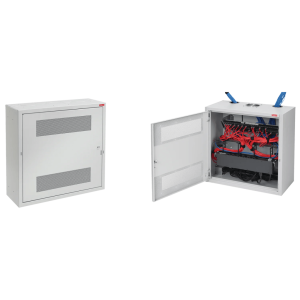 Gabinete Rack 19" / 6U / Acero /  1219x610x313 mm / Color Gris Claro RAL 7035 / Puerta Frontal Abatible / Acceso Conveniente / Retail y Puntos Públicos