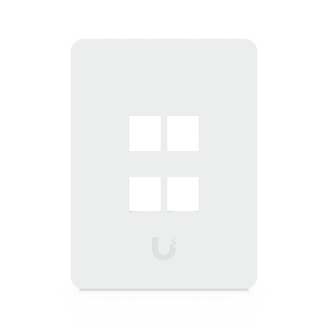 Placa de Pared Vertical Universal para Keystone de 4 Puertos con Cubierta Pintable, Acabado Personalizable, Paquete con 4 Piezas