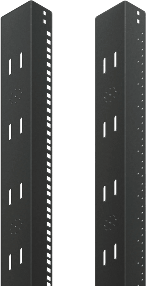 Ángulo de Rack, 19" Linea SOHO Separación EIA Estándar, Acero Calibre 14/12, Orificios Roscados 10-32, Compatible Gabinetes 700x600mm