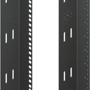 Ángulos de Rack 19, Acero Calibre 14/12, Orificios Cuadrados, Negro RAL 9005, Compatible 700x600mm, 11U, Incluye Par