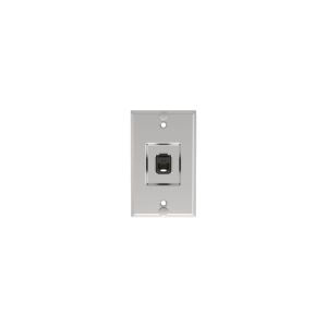Placa de Pared Telefónica, Salida de 1 Puerto Keystone, Con Jack Cat5e Estilo TP, de Acero Inoxidable