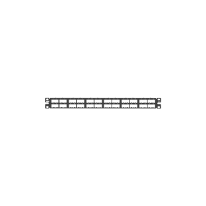 Panel de Parcheo Modular Mini-Com (Sin Conectores), Plano, Blindado, Alta Densidad, de 48 Puertos, 1UR