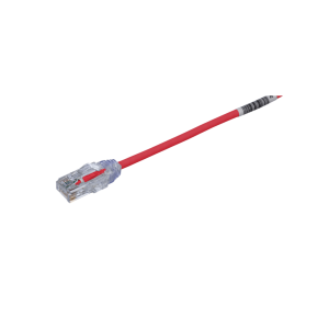 Cable de Parcheo TX6, UTP Cat6, Diámetro Reducido (28AWG), Color Rojo, 8 ft.