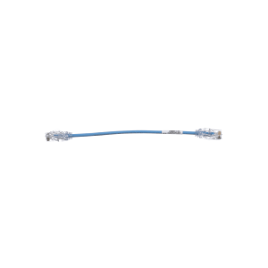 Cable de Parcheo UTP Cat6A, CM/LSZH, Di?metro Reducido (28AWG), Color Azul, 20 cm (7.87 pulgadas).