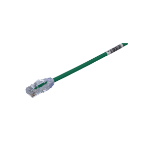 Cable de Parcheo UTP Cat6A, CM/LSZH, Di?metro Reducido (28AWG), Color Verde, 3.05 Metros (10 Pies)