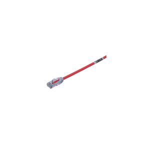 Cable de Parcheo UTP Cat6A, CM/LSZH, Di?metro Reducido (28AWG), Color Rojo, 4.57 Metros (15 Pies)