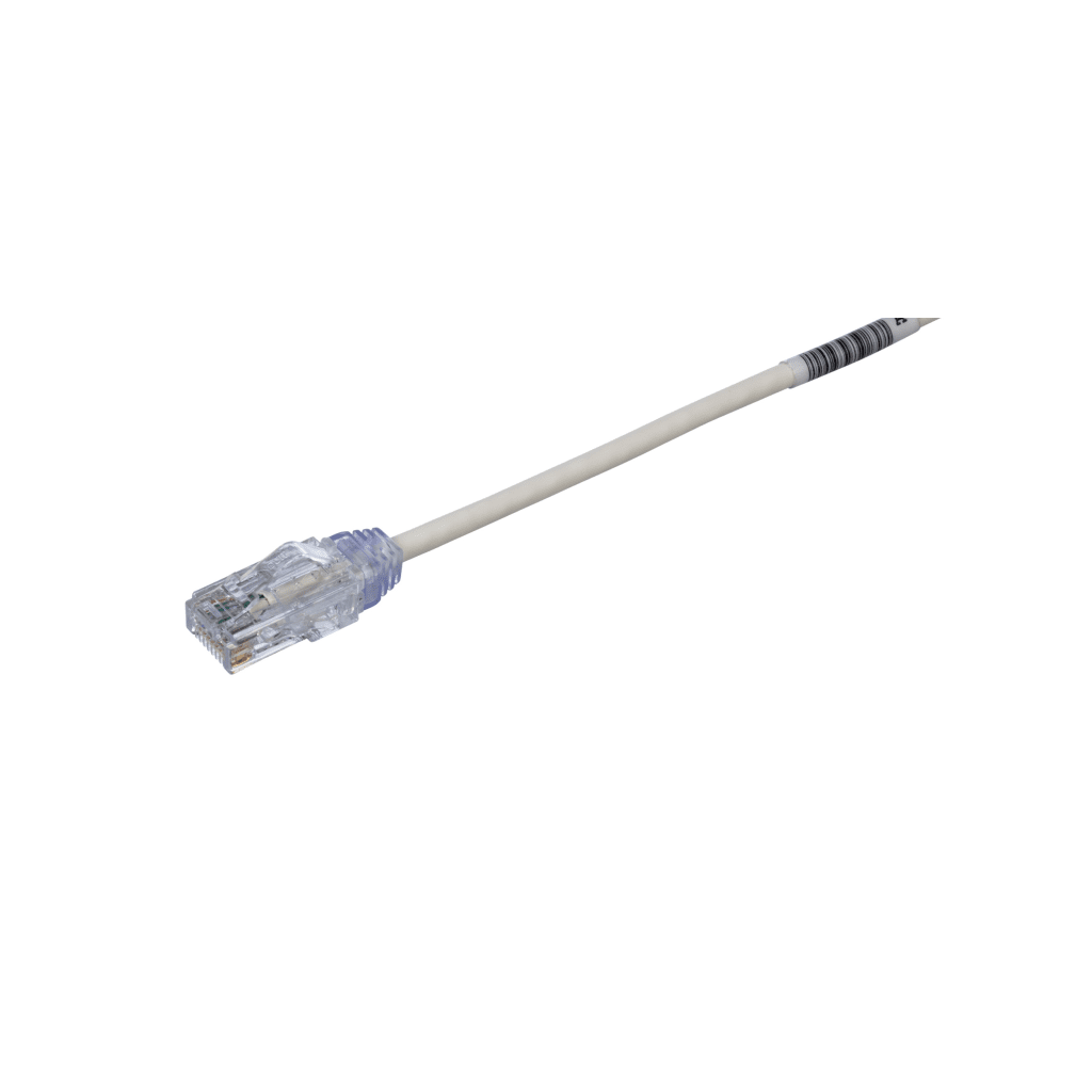 Cable de Parcheo TX6, UTP Cat6, Di?metro Reducido (28AWG), Color Blanco Mate, 4.57 Metros (15 Pies)
