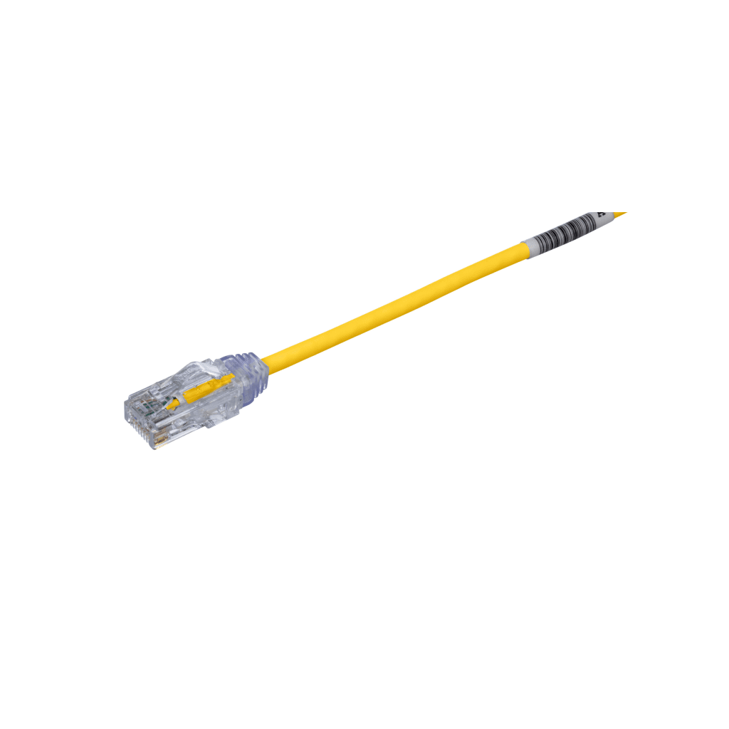 Cable de Parcheo TX6, UTP Cat6, Di?metro Reducido (28AWG), Color Amarillo, 4.57 Metros (15 Pies)