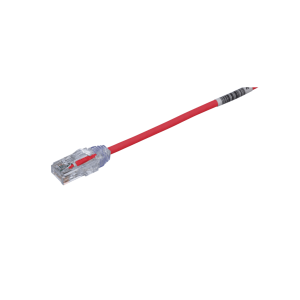 Cable de Parcheo TX6, UTP Cat6, Di?metro Reducido (28AWG), Color Rojo, 6.1 Metros (20 Pies)