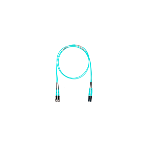 Jumper de Fibra Optica Multimodo 50/125 OM3, LC-SC Duplex, OFNR (Riser), Color Aqua, 15 Metros (49.21 Pies)