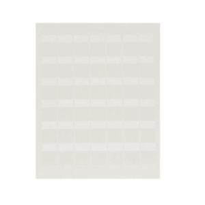 Paquete de Hojas con 2500 Etiquetas de Identificaci?n Auto-Laminadas para Impresora L?ser/Inyecci?n de Tinta, para Cables de 3 a 7.1 mm de Di?metro (12 - 10 AWG), Color Blanco