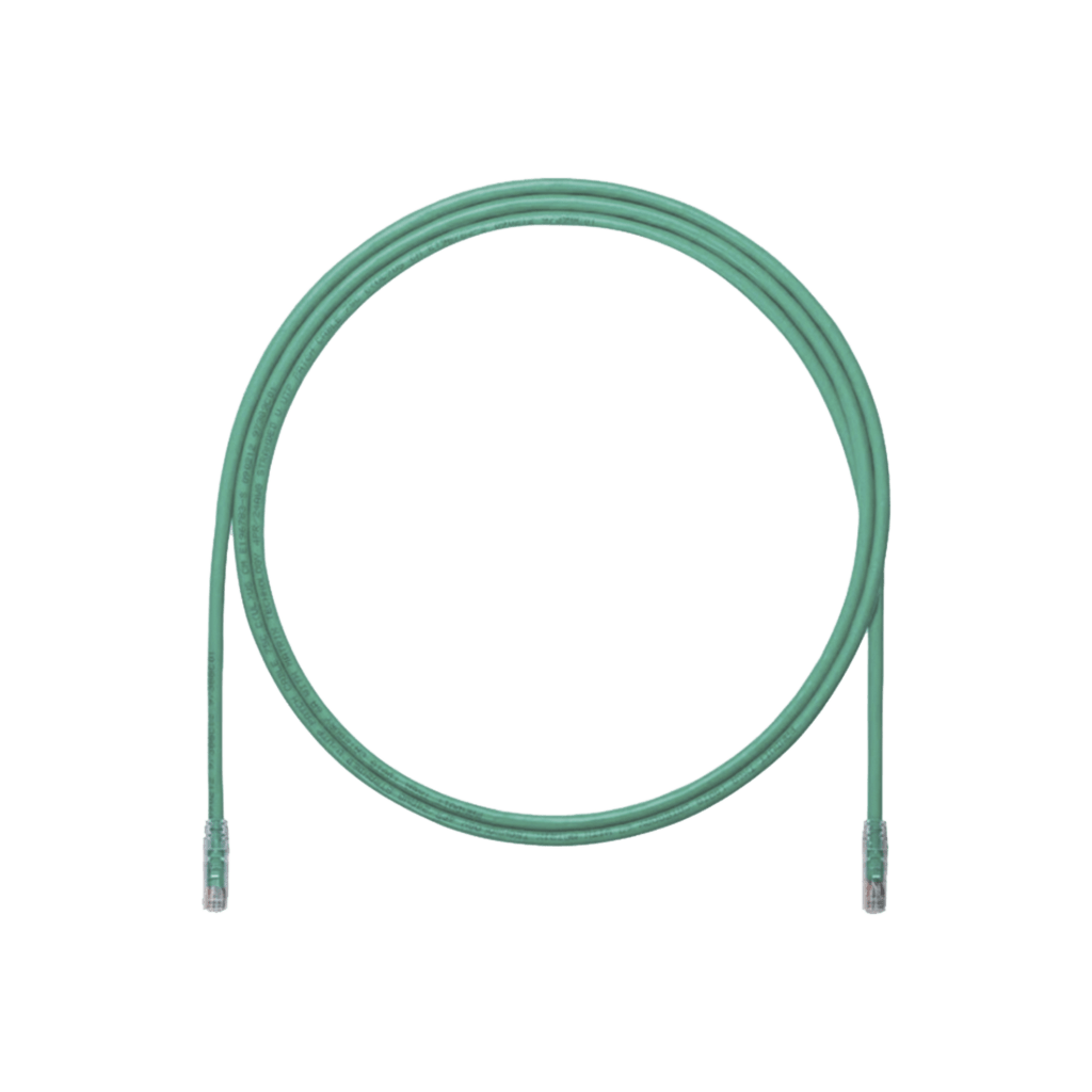 Cable de Parcheo UTP, Cat6A, 24 AWG, CM, Color Verde, 0.61 Metros (2 Pies)