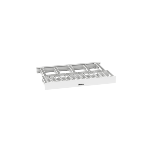 Organizador de Cables Horizontal NetManager de Alta Densidad, Doble (Frontal y Posterior), Para Rack de 19in, 1UR, Color Blanco