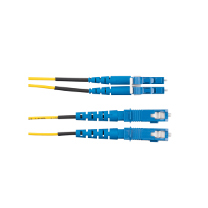 Jumper de Fibra Optica Monomodo 9/125 OS2, LC-SC Duplex, OFNR (Riser), Color Amarillo, 50 Metros