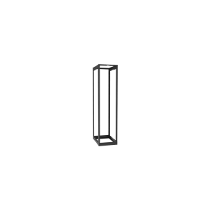 Rack de Cuatro Postes Estándar de 19", Rieles Con Orificio Para Tuerca Enjaulada, Profundidad Ajustable de 23 a 42 in, 45 Unidades de Rack, Color Negro