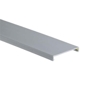 Tapa para Canaleta Ranurada, de 23.9 de Ancho, 1830 mm de Largo, Color Gris