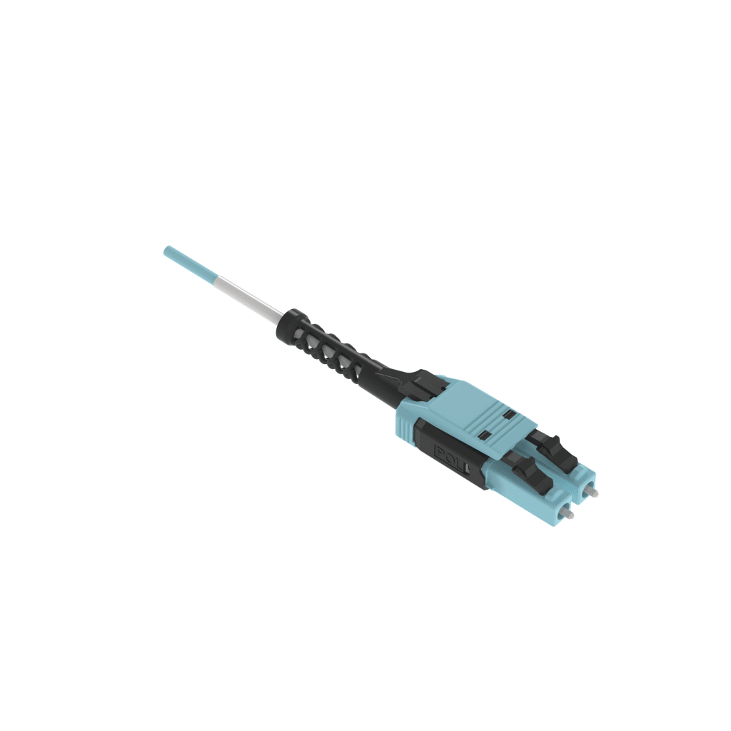 Jumper de Fibra ?ptica Multimodo 50/125 OM4, LC-LC Uniboot Duplex, OFNP (Plenum), Color Aqua, 25 Metros (82.02 Pies)