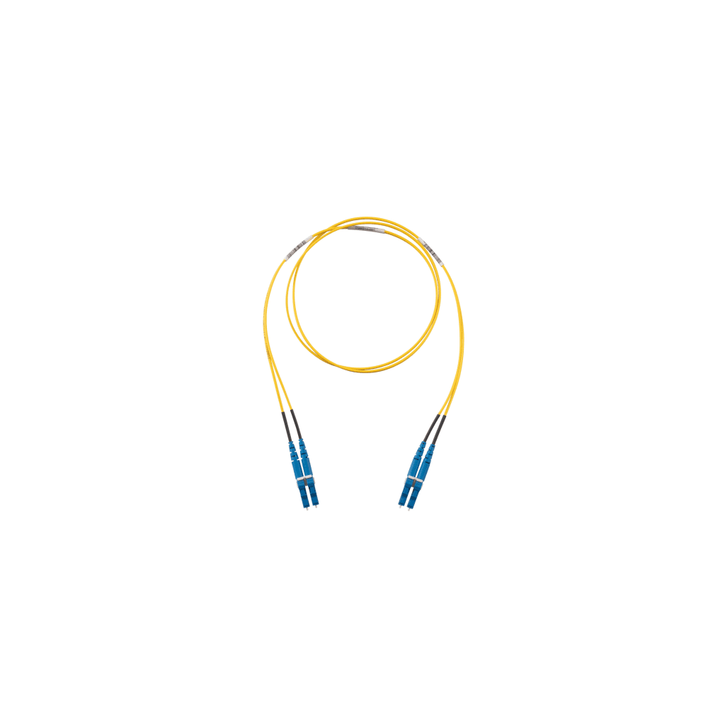 Jumper de Fibra Optica Monomodo 9/125 OS2, LC-LC Duplex, LSZH (Cero Hal?genos), Color Amarillo, 2 Metros (6.56 Pies)