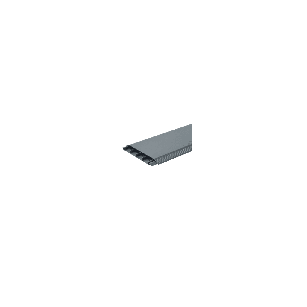 Canaleta de Piso de 4 Vías, Material PVC Rígido, 6 ft de largo, 176 mm de Ancho, Color Gris