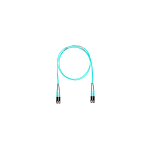 Jumper de Fibra ?ptica Multimodo 50/125 OM4, SC-SC Duplex, OFNR (Riser), Color Aqua, 3 Metros (9.84 Pies)