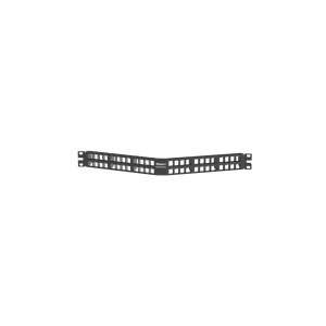 Panel de Parcheo Modular Keystone (Sin Conectores), Angulado, de 48 Puertos, 1UR