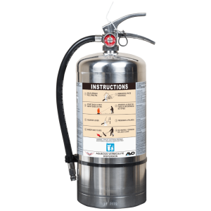 Extintor de Agua con Agente AVD de 6 Litros / Especializado en Baterías de Litio / Clase A / UL EX29073 / Cilindro Acero Inoxidable / Válvula Latón / 72s Descarga / 3-3.6 m Alcance