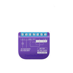 Relay Switch Inteligente Garaje / WiFi + BLE / Control Remoto App / Compatible Matter / Entrada 12-48V CC / Salida 30V 10A / 42 x 36 x 16 mm (1.7 x 1.4 x 0.6 in)