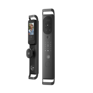Cerradura Inteligente Multibiométrica / Reconocimiento Facial + Venas Palma + Huella Digital / Teclado Numérico + Tarjetas IC + NFC / Pantalla HD 4.5 Pulgadas / Batería Doble 4000mAh + 2500mAh / Conexión WiFi 2.4GHz / App Smart