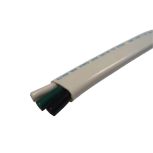 Cable Marino Cobra 14/3 Triplex / 500 Pies (152.4 m) / Calibre 14 / Negro, Blanco y Verde / Chaqueta Blanca Retardante de Llama / Clase K Cobre Estañado / 600V / 105°C Seco y 75°C Húmedo / Cumple UL 1426, UL Listed BC-5W2, ABYC y US