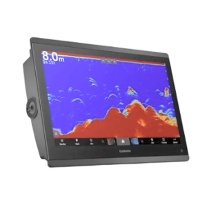 Pantalla táctil GPSMAP® 8416 de 16" con mapa mundial base.