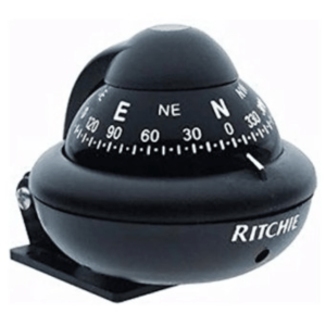 Brújula Magnética RitchieSport Compass color negro / 2 Pulgadas (51 mm) Dial Directo / Alta Visibilidad / Iluminación Nocturna Verde Interna / Montaje Reversible 300 Grados / Compensadores Internos / Construcción Composite Alta